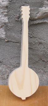 Massivt trä banjo ht15cm handgjord musik dekoration, musiker gåva, musiker gåva, musik