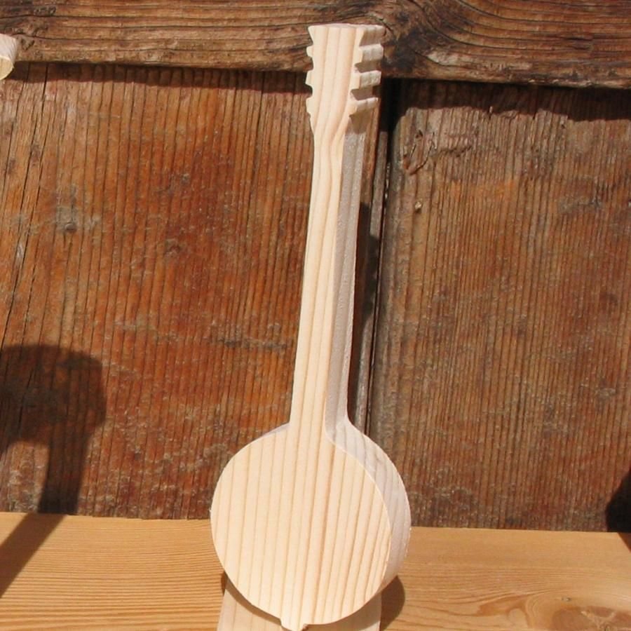 Massivt trä banjo ht15cm handgjord musik dekoration, musiker gåva, musiker gåva, musik