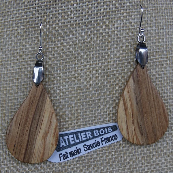 ek &ouml;rh&auml;ngen etiska tr&auml; smycken, natur smycken vaxade, handgjorda