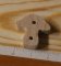Button svamp 22mm utsmyckning scrapbooking natur skog solid trä handgjord