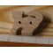 Knapp katt 25mm massivt trä handgjord utsmyckning scrapbooking husdjur