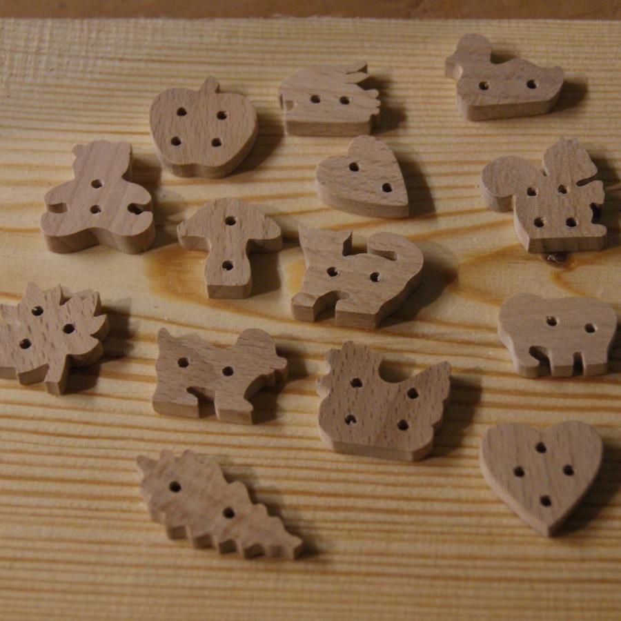 Knapp äpple 22mm massivt trä utsmyckning handgjord scrapbooking