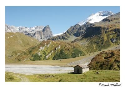 Vykort Gliere-sjön, Champagny en vanoise på sommaren