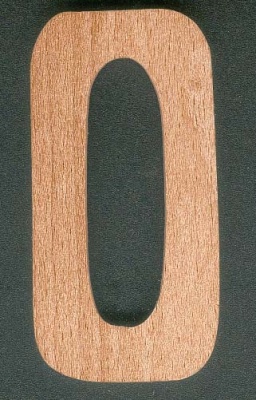 Trä nummer 0 ht 8cm märkning
