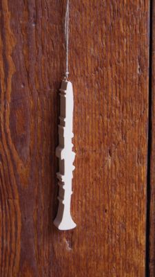 Klarinett av massiv gran 15cm, handgjord