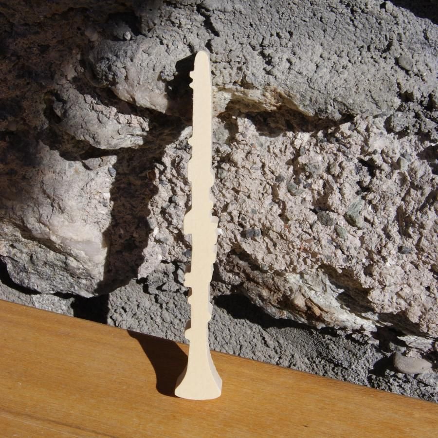 Klarinett av massiv gran 15cm, handgjord