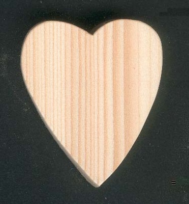 Trähjärta 5 x 5,5 cm Alla hjärtans dag