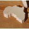 Figurine karta över Afrika ht6cm tjock 7mm massivt lönnträ handgjord
