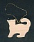 figurine chat en bois &agrave; suspendre