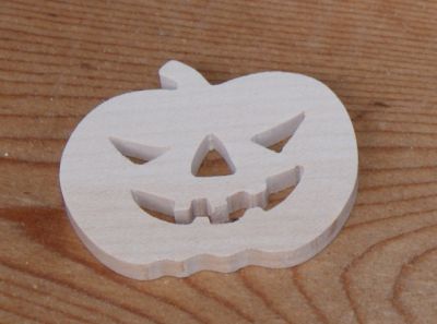 3mm Halloween pumpa figur att måla och limma, handgjord massiv trä scrapbook utsmyckning
