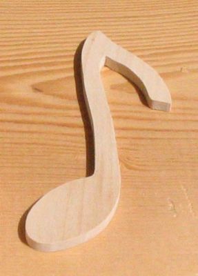 Figurin krok lg 9cm ep 3mm massivt trä handgjord utsmyckning skrot deco musik
