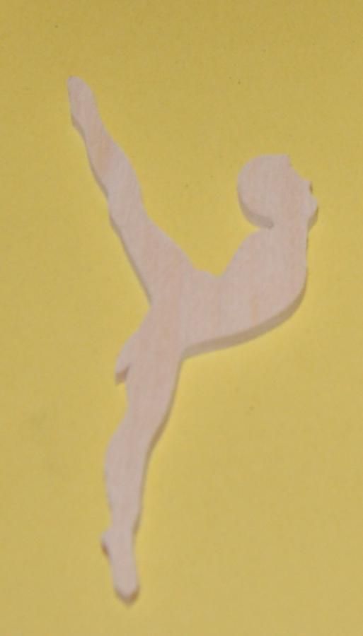 Dancer figurin 3mm massivt trä handgjord utsmyckning scrapbooking dans