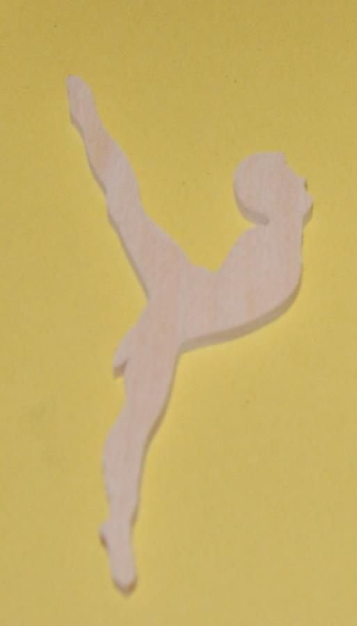 Dancer figurin 3mm massivt trä handgjord utsmyckning scrapbooking dans