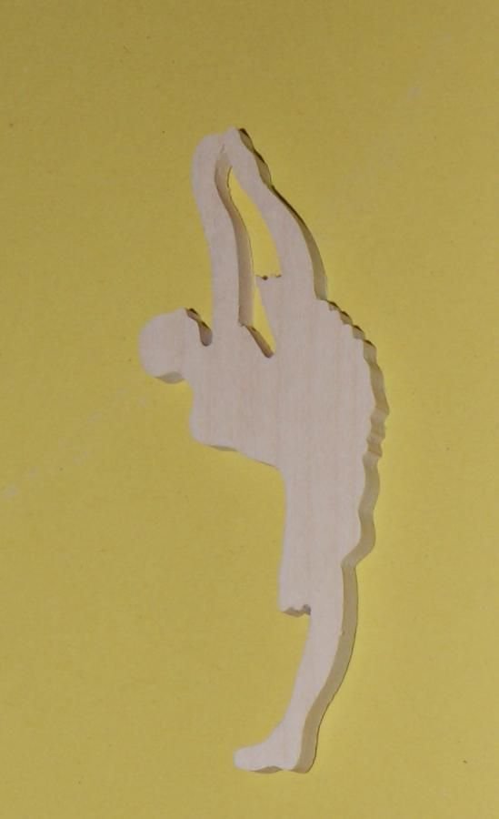 Dancer figurin 3mm massivt trä handgjord utsmyckning scrapbooking dans