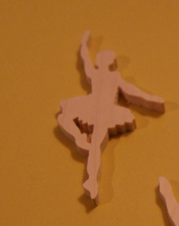Dancer figurin 3mm massivt trä handgjord utsmyckning scrapbooking dans
