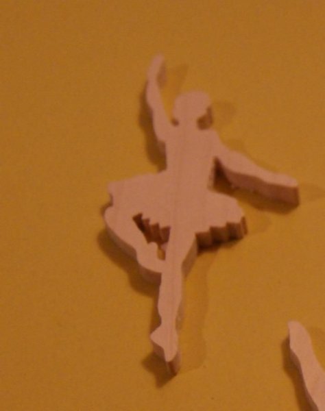 Dancer figurin 3mm massivt trä handgjord utsmyckning scrapbooking dans