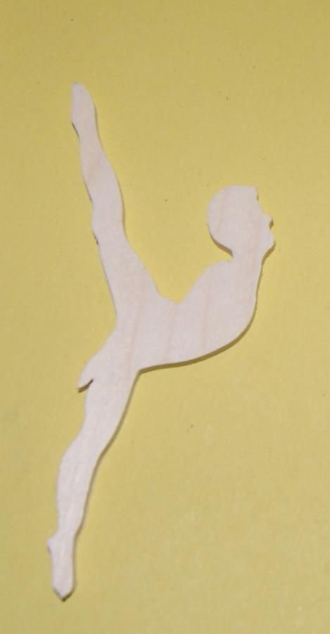 Dancer figurin 3mm massivt trä handgjord utsmyckning scrapbooking dans