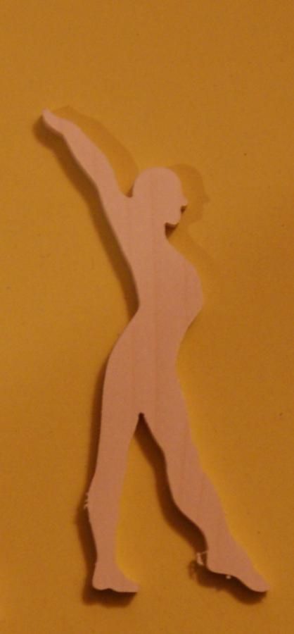 Dancer figurin 3mm massivt trä handgjord utsmyckning scrapbooking dans