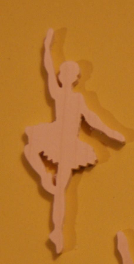 Dancer figurin 3mm massivt trä handgjord utsmyckning scrapbooking dans