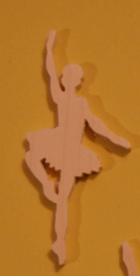 Dancer figurin 3mm massivt trä handgjord utsmyckning scrapbooking dans