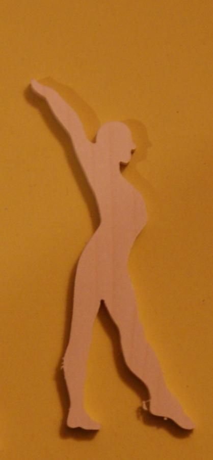 Dancer figurin 3mm massivt trä handgjord utsmyckning scrapbooking dans