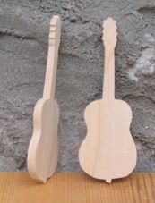 Figurin markör gitarr bröllop musik tema, trä, handgjord