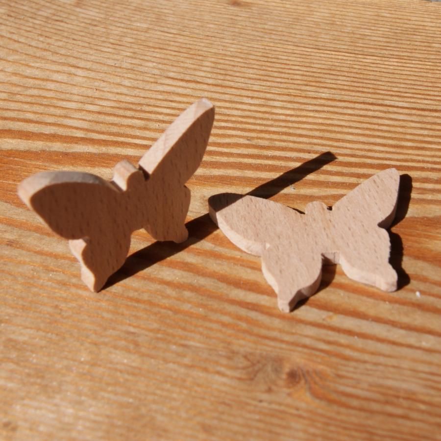 Miniatyr fjäril figur för att dekorera, kreativ fritid, scrapbooking, handgjord massivt trä