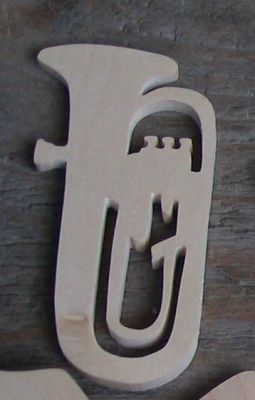 3mm tuba figurin musik tema bröllop dekoration