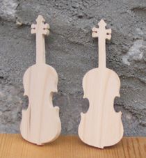 Figurin violin markör lg 9cm ep 3mm bröllop tema musik, handgjord