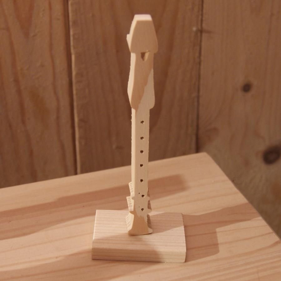 Massivt trä blockflöjt ht 20 cm handgjord inredning musik gåva flöjtist