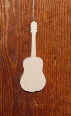 Trä gitarr 15cm dekoration musik