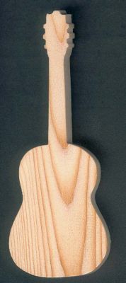 Trä gitarr 15cm dekoration musik