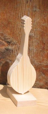 mandolin monterad på en bas dekoration träinstrument, handgjord