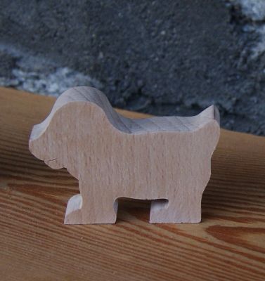 hund bordskort djur tema bröllop eller gård handgjord massivt trä