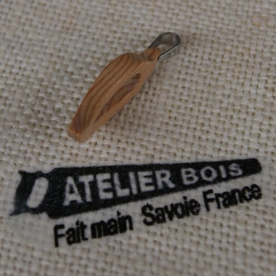 Handgjord meleze träblad set, örhängen och hänge