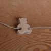 träpärla teddybjörn H för att dekorera halsband för barn