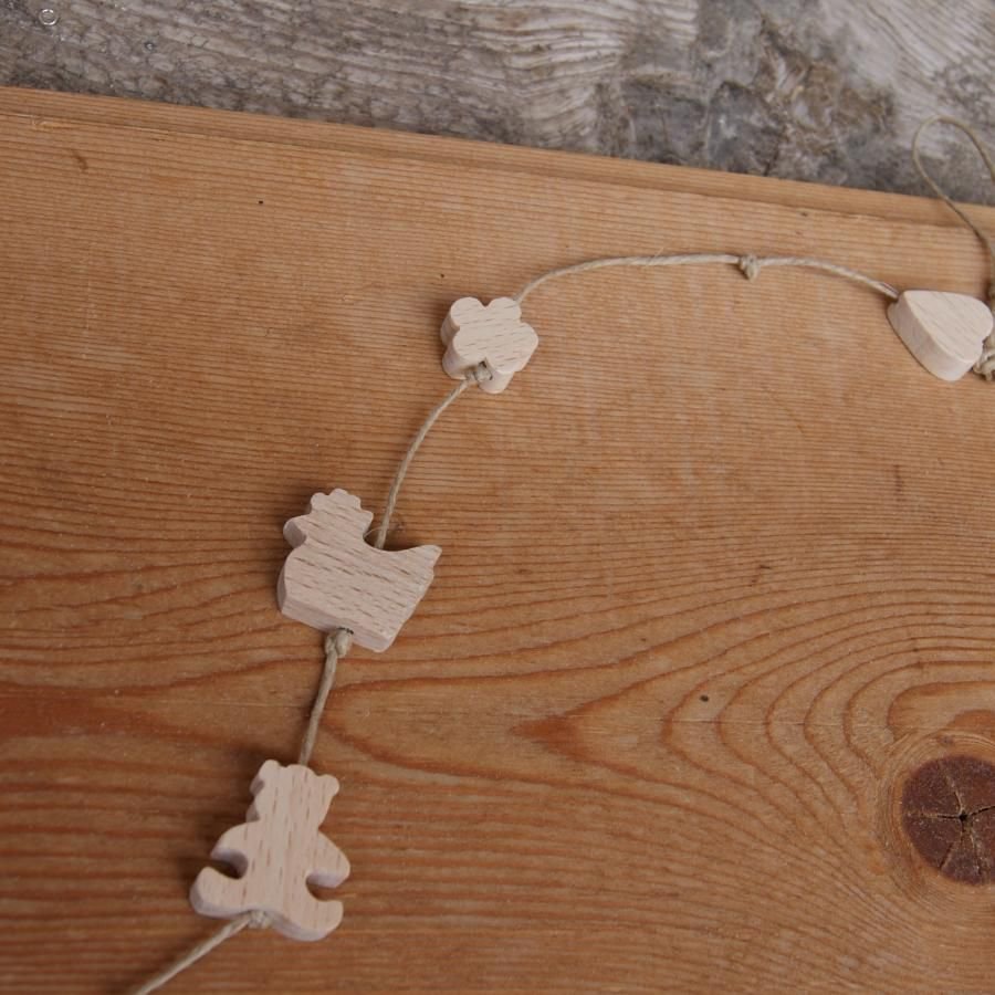 träpärla teddybjörn H för att dekorera halsband för barn