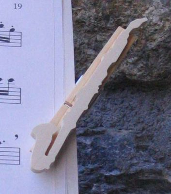 handgjord massiv trä basklarinett poäng klipp för musiker gåvor