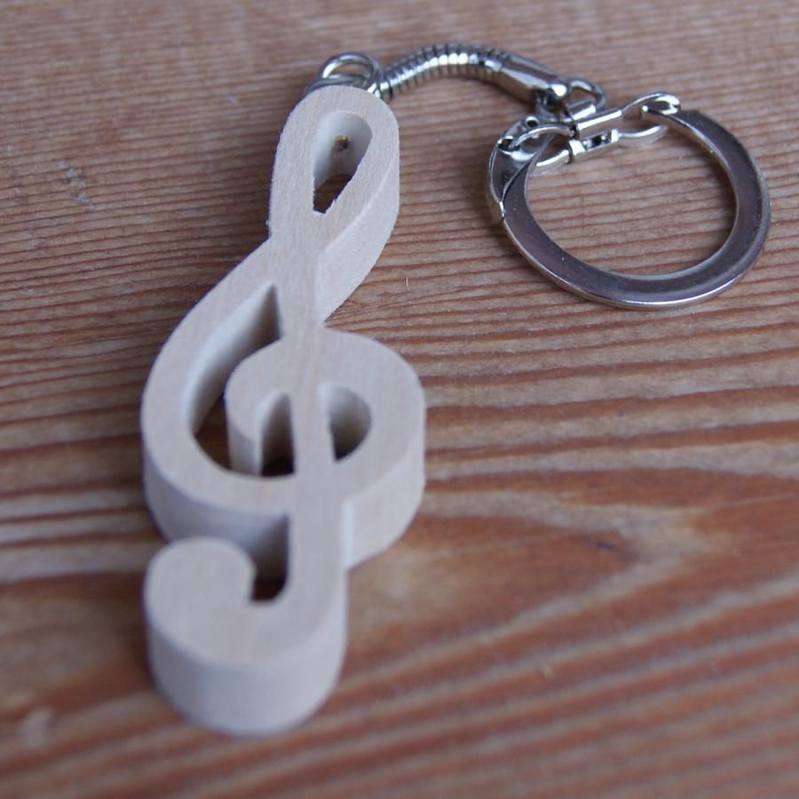 nyckelring, musiker present, handgjord massivt trä, körsbärsträ, original musiker present