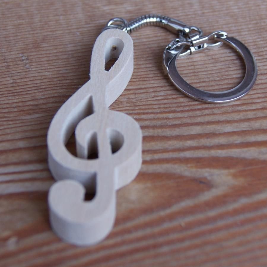 nyckelring, musiker present, handgjord massivt trä, körsbärsträ, original musiker present