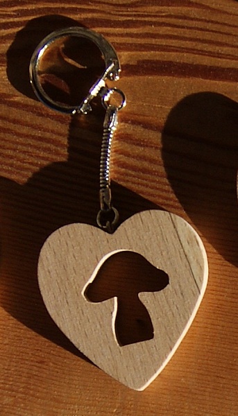 hj&auml;rta och svamp nyckelring