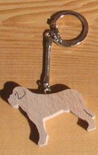 Saint Bernard eller golden retriever hund nyckelring