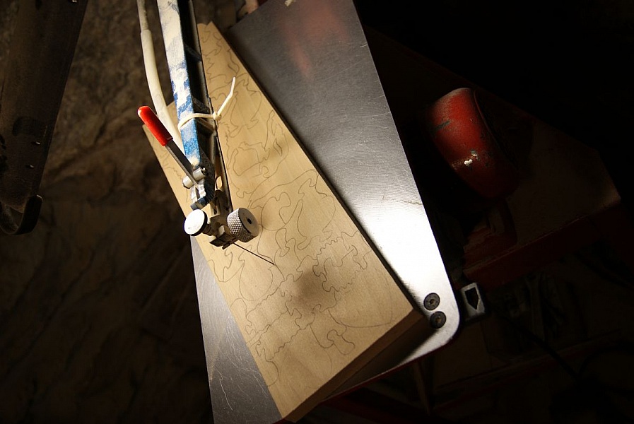 Tr&auml;pussel 3 bitar katt, Hetre kattunge, handgjord