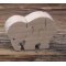 3 pusselbitar elefant massivt trä, handgjord, savannens djur
