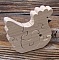 Puzzle bois  5 pi&egrave;ces poule Hetre
