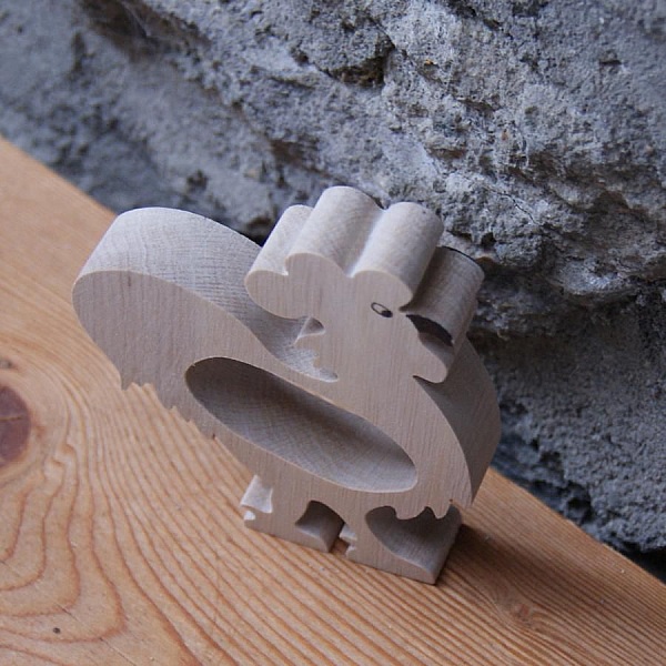 Servettring tupp handgjord i massivt tr&auml;