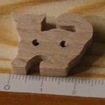 Knapp katt 25mm massivt trä handgjord utsmyckning scrapbooking husdjur