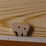 Massiv träknapp elefant 22mm, att sy, handgjord utsmyckning scrapbooking