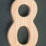 Trä nummer 8, 5 cm, ska målas och limmas, 