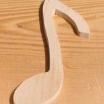 Figurin krok lg 9cm ep 3mm massivt trä handgjord utsmyckning skrot deco musik